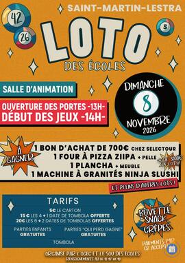 Image LOTO DES ECOLES DE ST MARTIN LESTRA (photo 1)