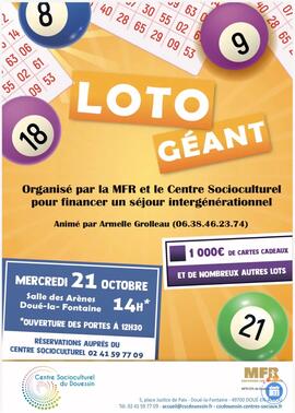 Image Super loto organisé par la mfr et le centre socioculturel de doué la fontaine (photo 1)