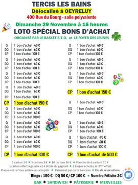 Image SUPER LOTO SPECIAL BONS D'ACHAT DE TERCIS (photo 1)