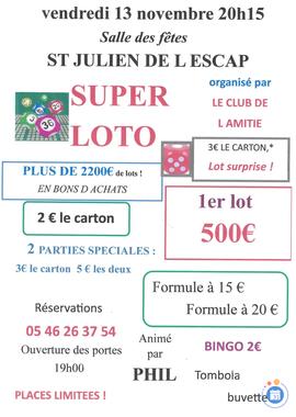 Image loto du club de l amitié animé par Phil (photo 1)