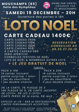 Image MÉGA LOTO / ASSOCIATION TENNIS CLUB MOUCHAMPS / ANIMATION 