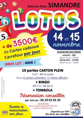 Image Double loto de l'APE Les Amis des Cartables (photo 1)