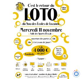 Image Le Grand Loto du Sou des Ecoles de Lozanne (photo 1)