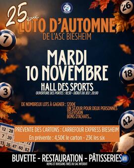 Image Loto Halloween de ASC Biesheim football (photo 1)