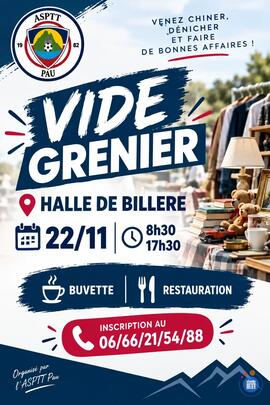 Image Vide grenier ASPTT PAU FOOT (photo 1)