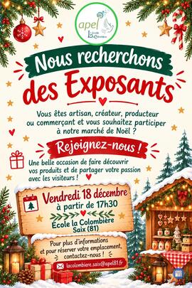 Image MARCHE DE NOEL DE L'ECOLE LA COLOMBIERE (photo 1)