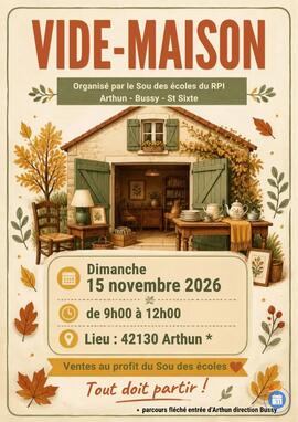 Image Vide maison organisé par Sou rpi Arthun Bussy St Sixte (photo 1)
