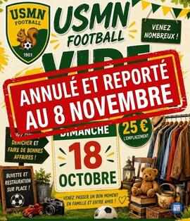 Image Vide Grenier USMN football (du 18 octobre) REPORTÉ au DIMANCHE 8 NOVEMBRE (photo 1)