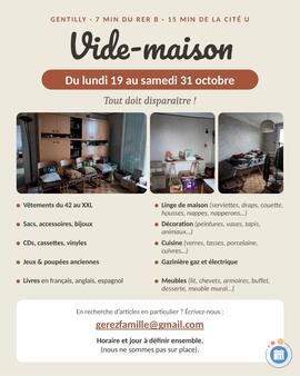 Image Vide maison à 15min à pied de Cité U (paris 14) ou 7 min du RER B Gentilly (photo 1)