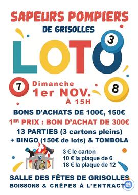 Image 🚒🔥 Loto des Sapeurs-Pompiers de Grisolles (photo 1)