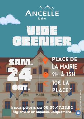 Image Vide greniers à Ancelle le 24/10 (photo 1)