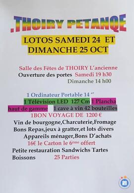 Image Loto thoiry pétanque (photo 1)