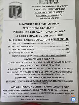 Image Loto de la boule de woippy (photo 1)