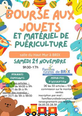Image Bourse aux jouets et matériel de puériculture (photo 1)