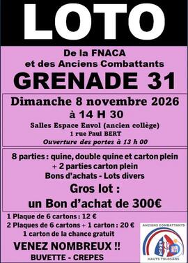 Image Loto de la FNACA et Anciens Combattants des Hauts Tolosan (photo 1)