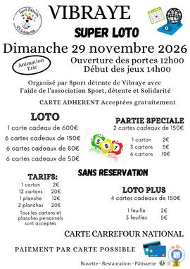 Image Super loto de sport détente vibraye (photo 1)