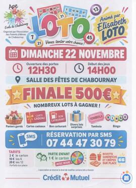Image Loto APE Chabournay animé par Elisabeth Loto (photo 1)