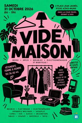 Image Grand vide-maison à Athis-Mons (91) – Samedi 31 octobre 2026 (photo 1)