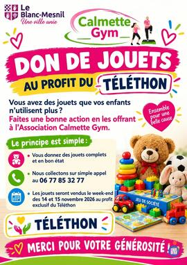 Image BOURSE AUX JOUETS au profit du TELETHON (photo 1)