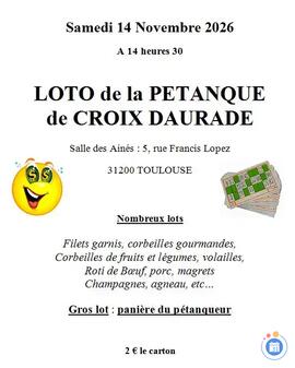 Image Loto du club de Pétanque de Crois Daurade (photo 1)