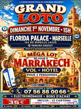 Image 💥 GRAND LOTO - DIM 1 NOVEMBRE 15H - MARSEILLE 💥 (photo 1)