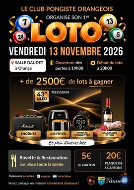 Image 1er LOTO DU CLUB PONGISTE ORANGEOIS (photo 1)