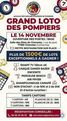 Image Loto des Sapeurs Pompiers de Chenoise (photo 1)