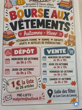 Image Bourse aux vêtements (photo 1)