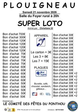 Image Loto du Comité des Fêtes du Ponthou (photo 1)