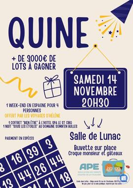 Image Quine de l'APE Jean Lafon de La Fouillade (photo 1)