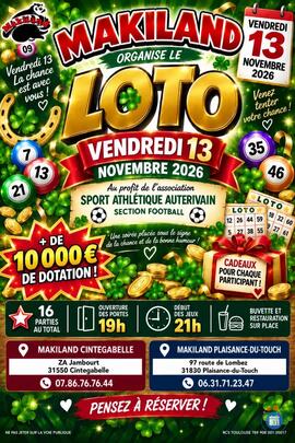 Image SUPER LOTO VENDREDI 13 +10.000 € ET CADEAUX (photo 1)