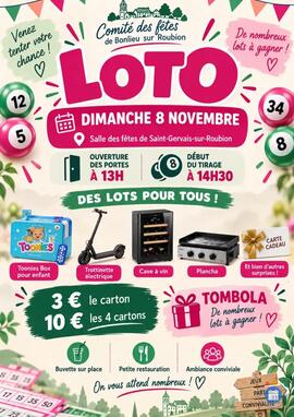 Image Loto du Comité des fêtes de Bonlieu sur Roubion (photo 1)