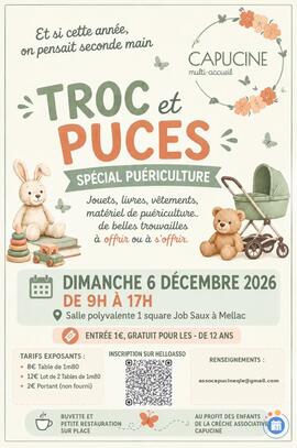 Image Troc et Puces spécial Puériculture Crèche Capucines (photo 1)