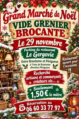 Image Grand marché de Noël vide grenier brocante (photo 1)