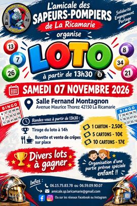 Image Loto des Sapeurs Pompiers de La Ricamarie (photo 1)