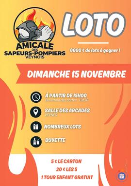 Image LOTO DE L'AMICALE DES SAPEURS POMPIERS VEYNOIS (photo 1)