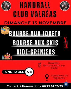 Image Bourse aux jouets, Bourse aux skis, Vide greniers du Handball Club de Valréas (photo 1)