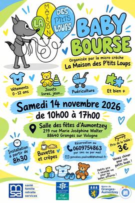 Image Baby Bourse de la micro crèche La Maison des Ptits Loups (photo 1)