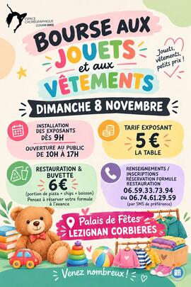 Image BOURSE AUX JOUETS ET VÊTEMENTS LÉZIGNAN DANSE (photo 1)