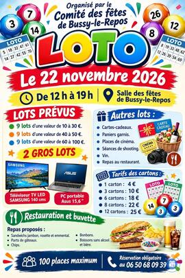 Image LOTO 22 NOVEMBRE 2026 (photo 1)