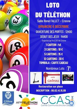 Image LOTO DU CCAS DE LA VILLE DE CROSNE POUR LE TELETHON (photo 1)