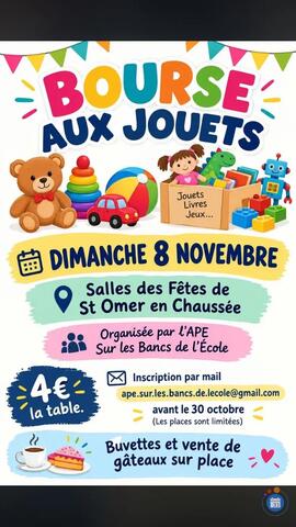 Image Bourse aux Jouets - APE sur les bancs de l’Ecole (photo 1)