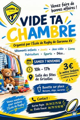 Image Vide Ta Chambre organisé par l'école de rugby de Garonna XV (photo 1)
