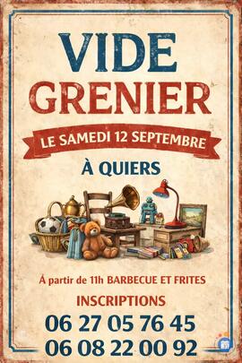 Image Vide grenier Quiers Animations (photo 1)