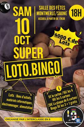 Image Loto Bingo Interclasse en 8 de Montmerle (photo 1)