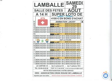 Image LOTO ORGANISE PAR LA CROIX ROUGE ANIME PAR JACKY (photo 1)