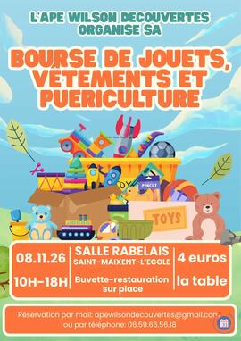 Image BOURSE AUX JOUETS, VETEMENTS ET PUERICULTURE. (photo 1)