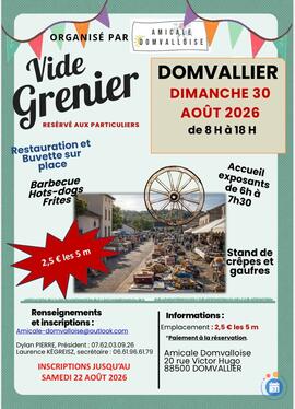 Image Vide grenier de DOMVALLIER (photo 1)