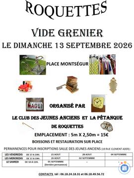 Image vide grenier jeunes anciens et pétanque de Roquettes (photo 1)