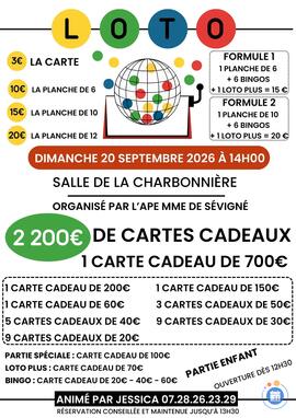 Image Super Loto organisé par l'APE de l'école Mme de Sévigné (photo 1)